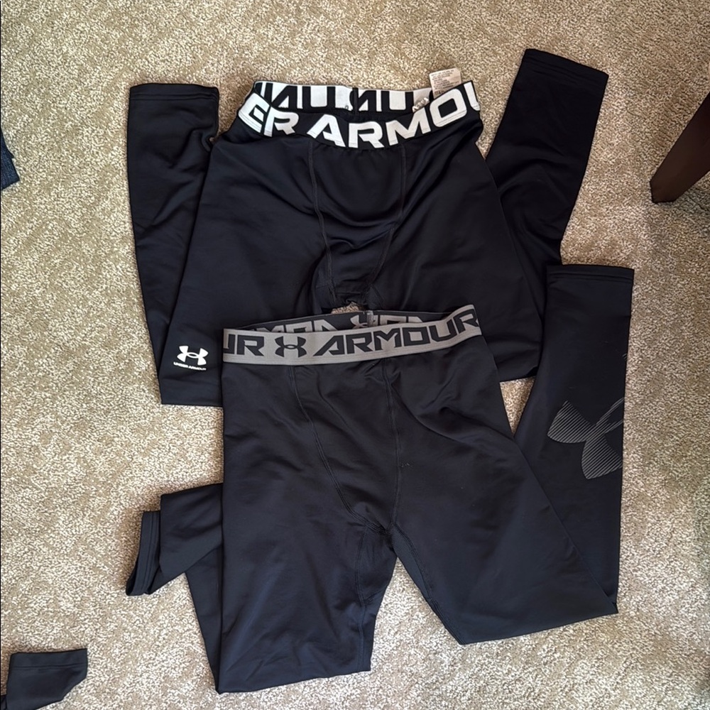 Under Armour Black Performance Leggings- 2 pair coldgear
